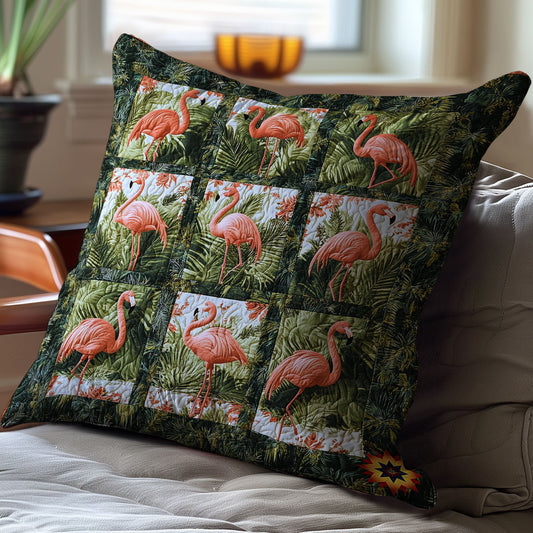 Flamingo In Tropical Forest WY2501024CL Quilt Pillow Case