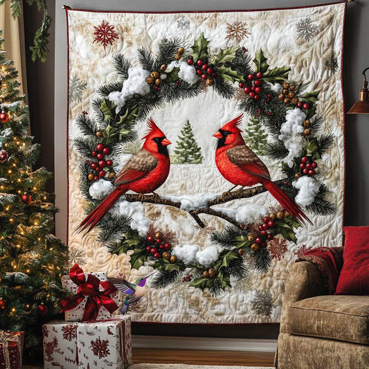 Cardinal Wreath WN0611004CL Quilt