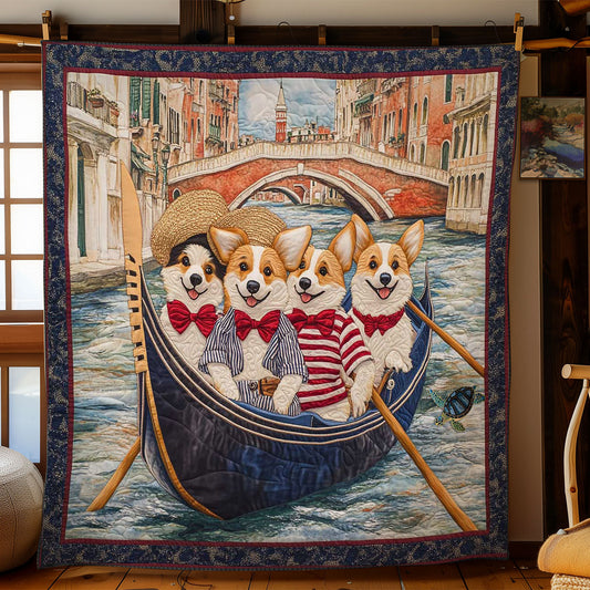 Gondola Corgis WN0811069CL Quilt