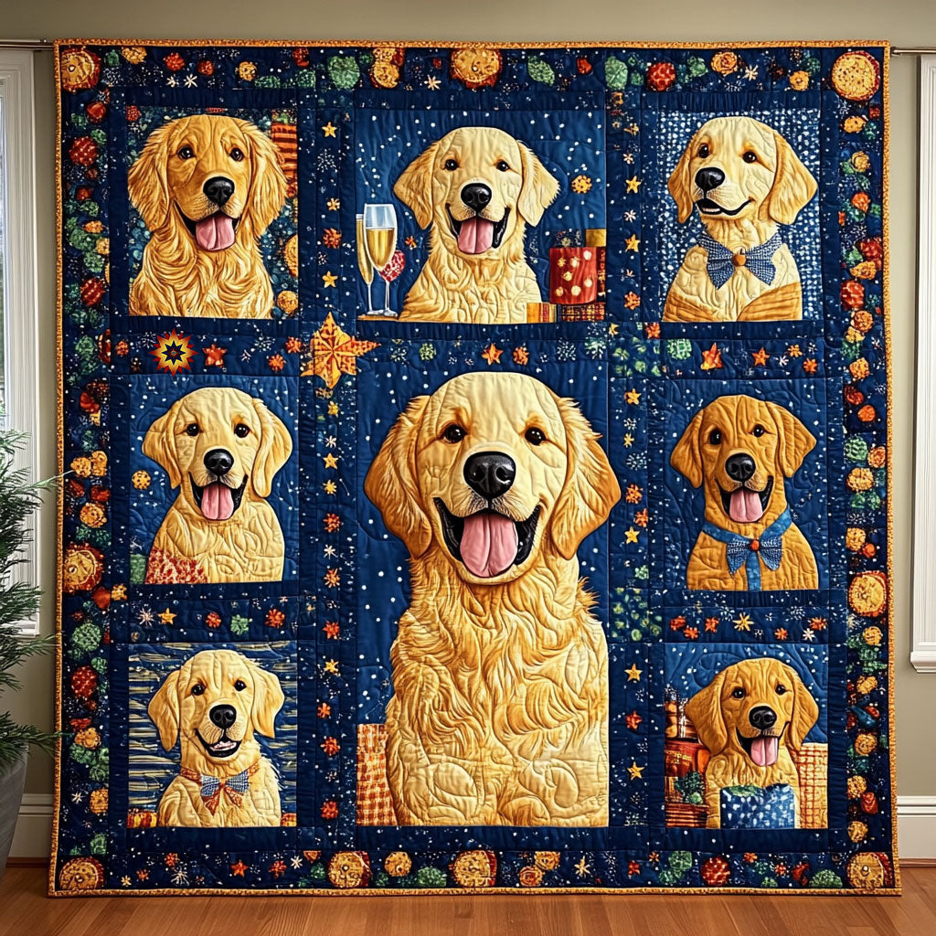 Golden Paws Celebration WJ1712017CL Quilt