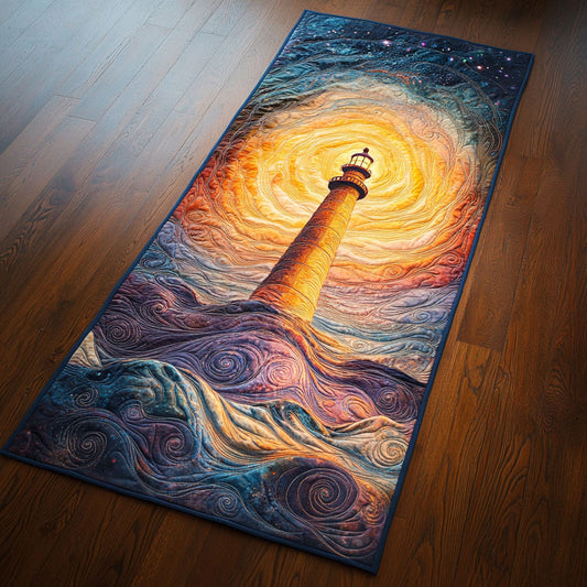 Glowing Lighthouse CW1605164CL Quilted Table Runner
