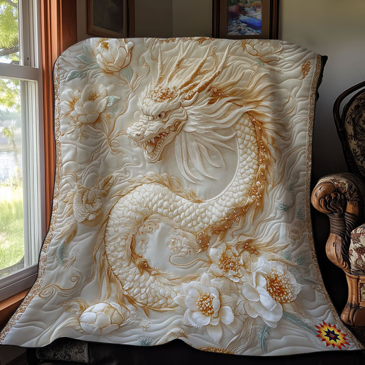 White Asian Dragon WY0612020CL Quilt