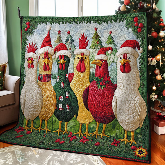 Santa Chicken WY2711011CL Quilt