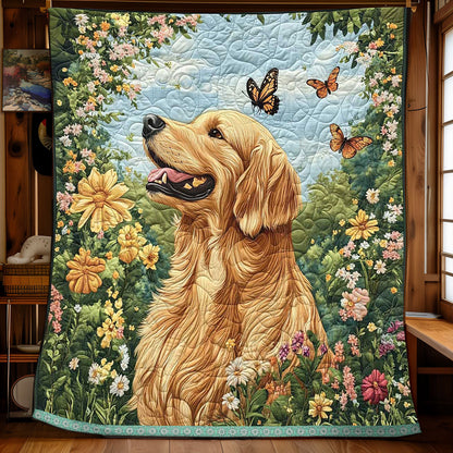 Gardenia Golden Retriever WP1309006CL Quilt