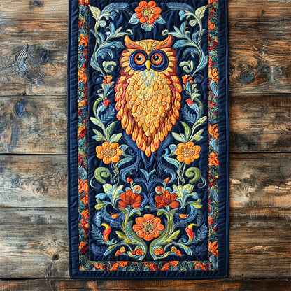 Owl In Garden WY2802065CL Quilted Table Runner