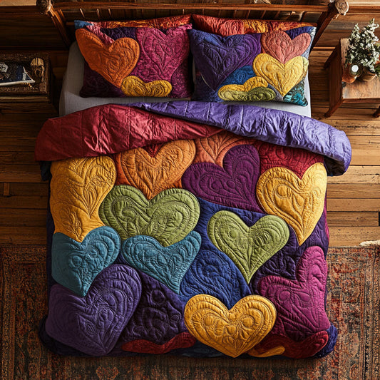 Valentine Colorful Hearts WY2101040CL Duvet Cover Set