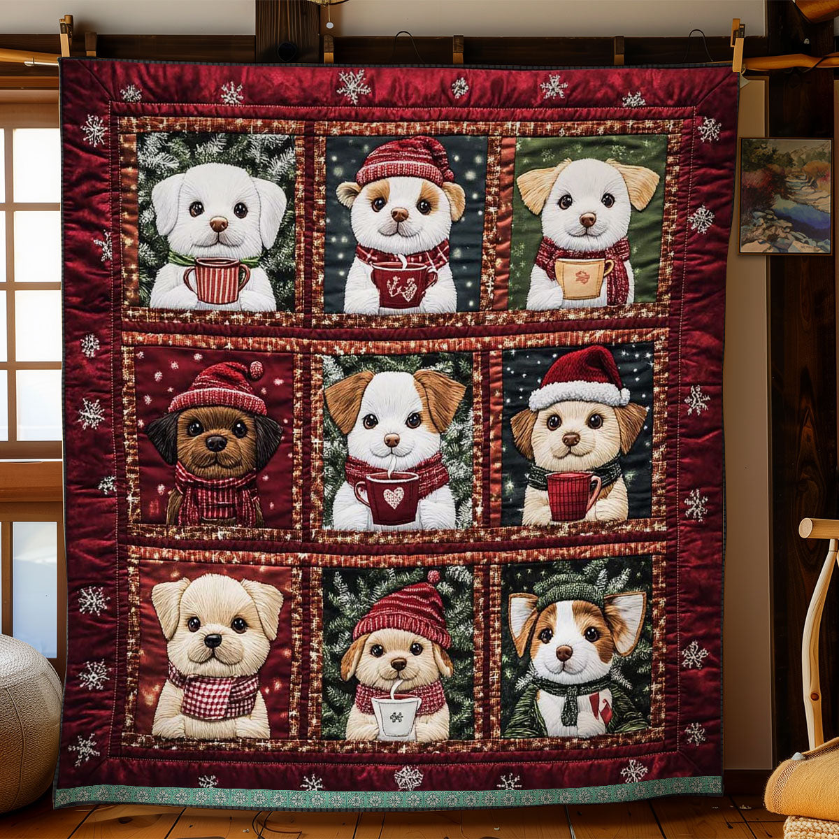 Dog's Cozy Beverage WN3009027CL Quilt