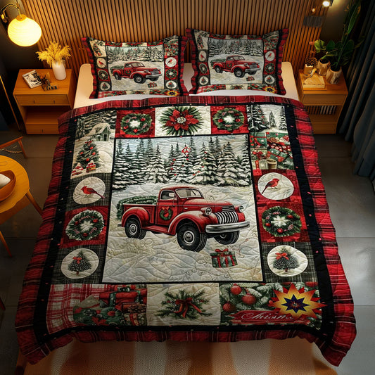Christmas Cheer Red Truck WN1510051CL Duvet Cover Set