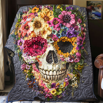 Floral Skull YR1801024CL Quilt