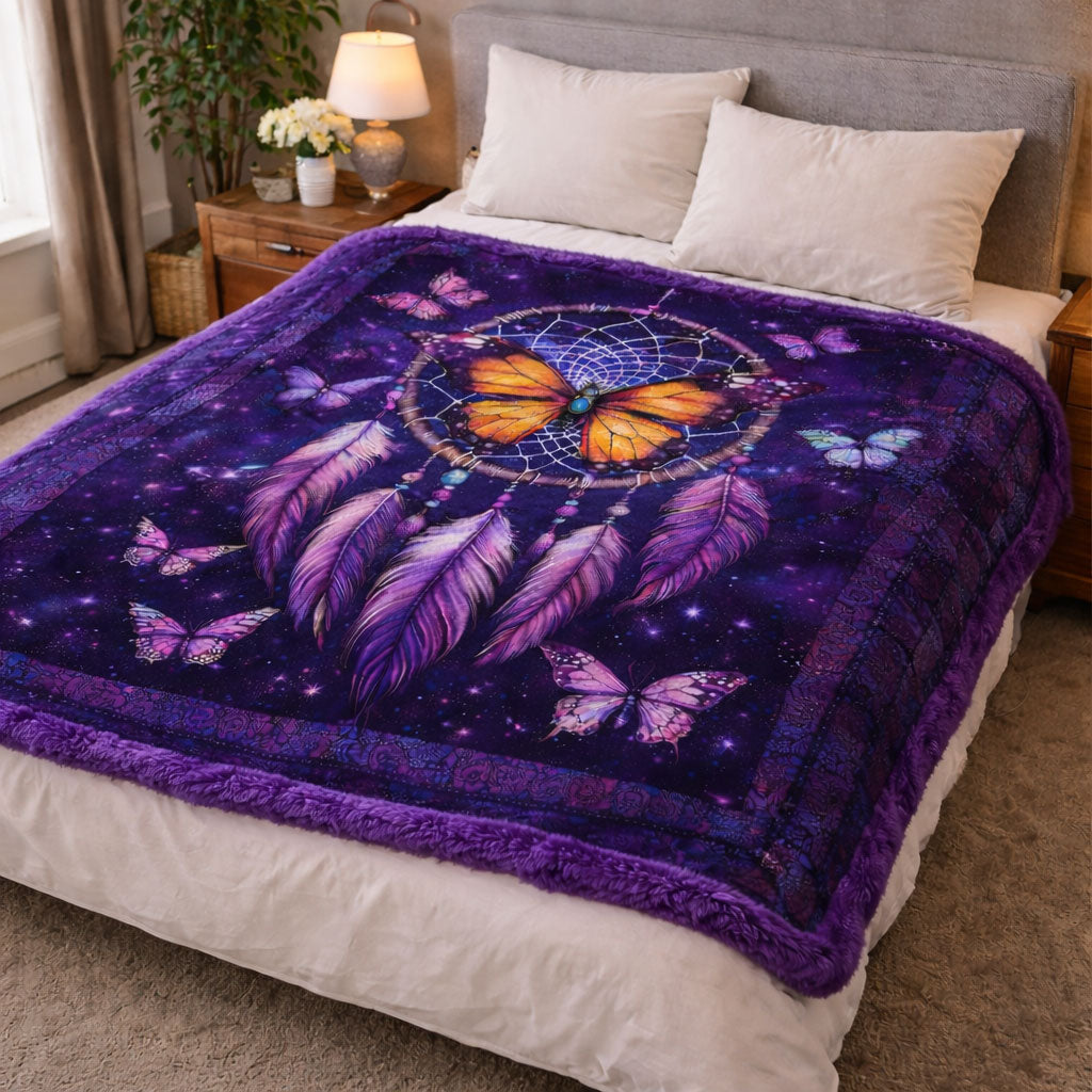 Mystic Butterfly Dream KL2401005CL Faux Fur Throw Blanket