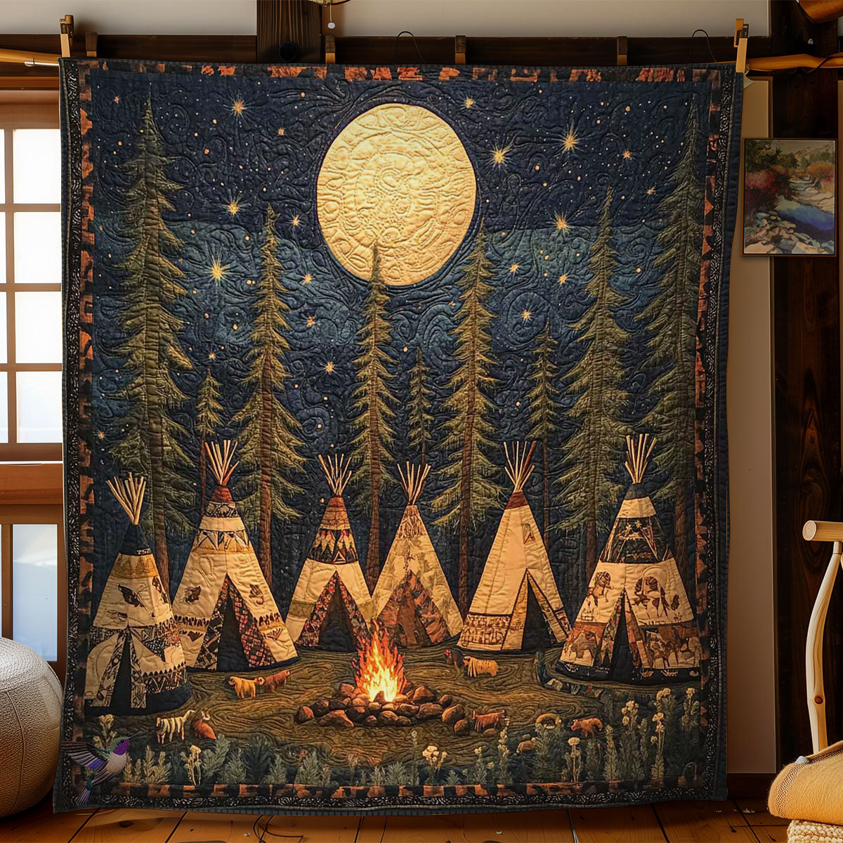 Teepee Gathering WN1111023CL Quilt