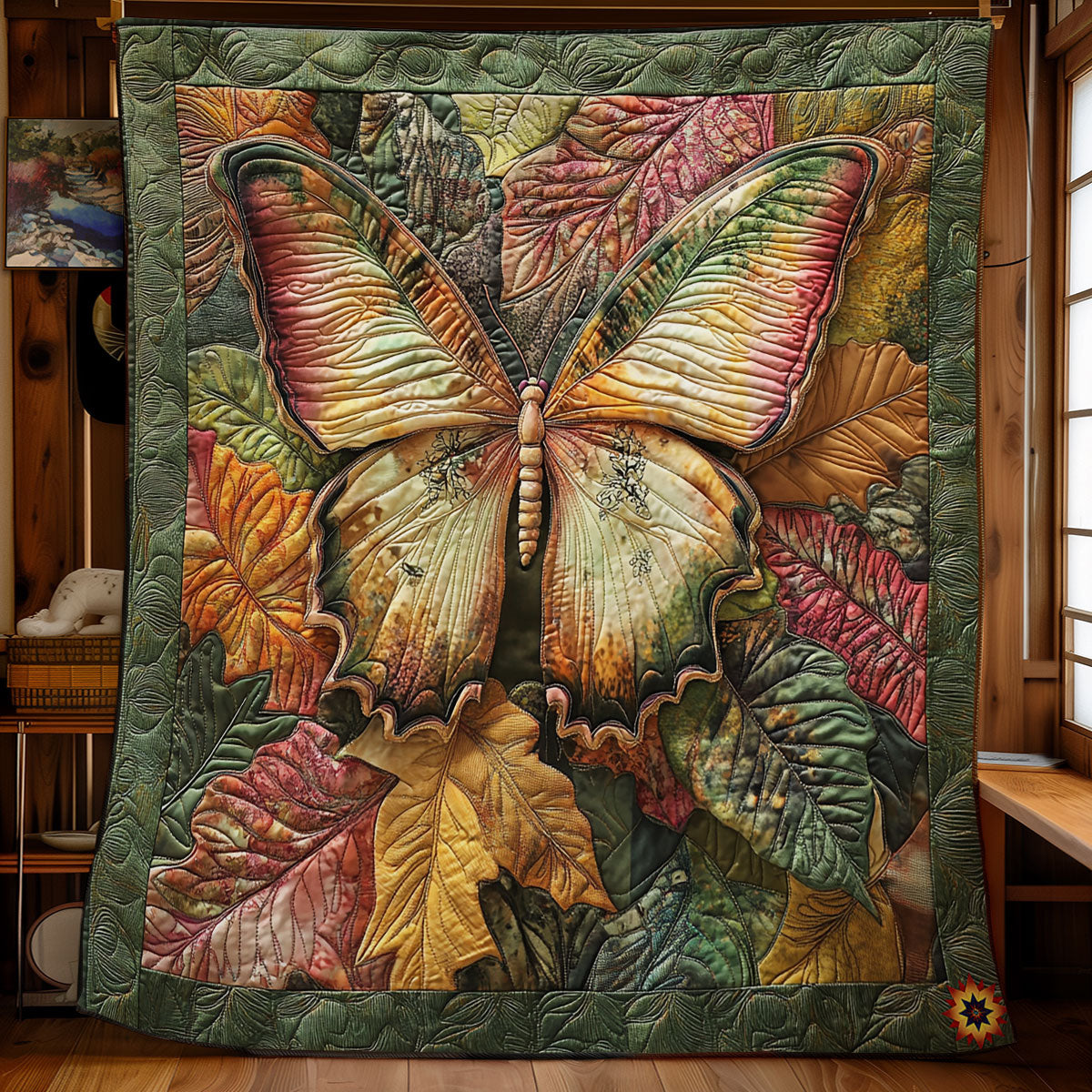 Leaves Butterfly WY1511020CL Quilt