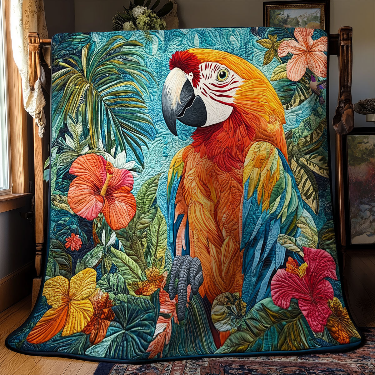 Tropical Forest Parrot WY1311011CL Quilt