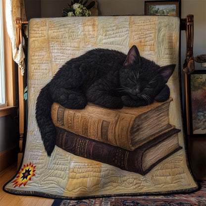 Black Cat Sleeping Book WY2711046CL Quilt