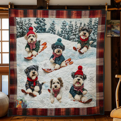 Mini Schnauzer Winter Play WN2811047CL Quilt