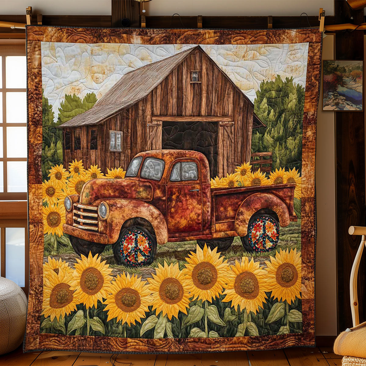 Autumn Vintage Truck WN1511067CL Quilt