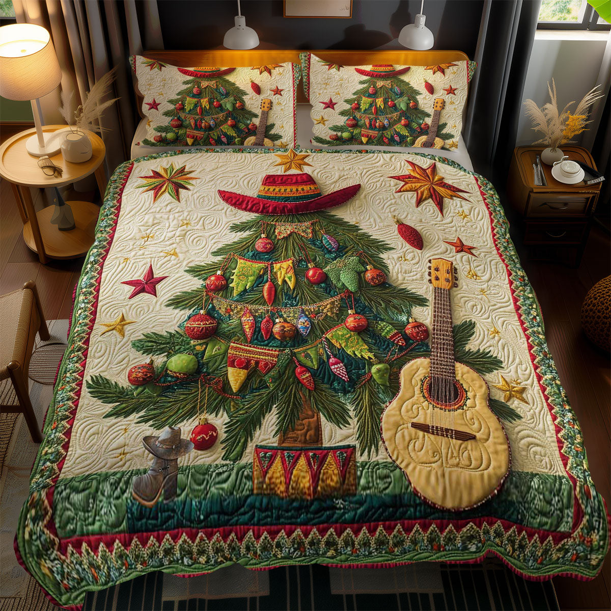 Sombrero Christmas Tree WN1612048CL Duvet Cover Set