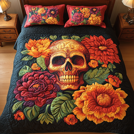 Sugar Skull Floral YR0401039CL Duvet Cover Set