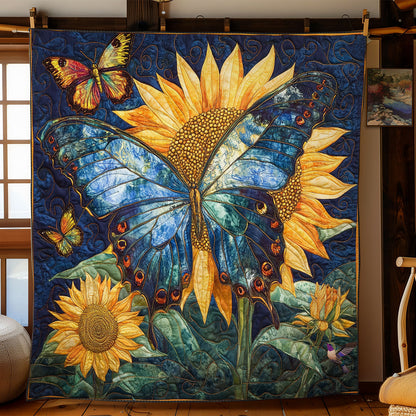 Butterfly Sunflower WY1911080CL Quilt