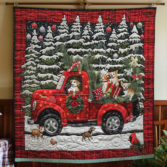 Chihuahua Gifts On Red Truck WN1109032CL Quilt