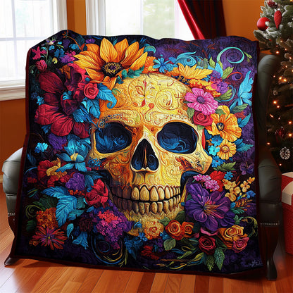Floral Skull WY3110039CL Quilt