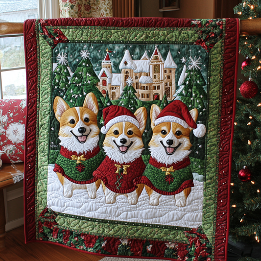 Corgi Santa Claus XR2409016CL Quilt