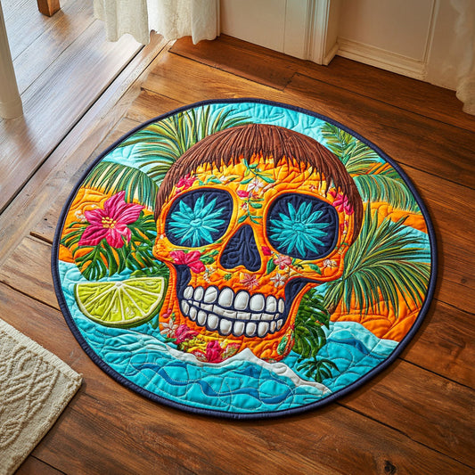 Summer Skull CP1905010CL Quilted Round Mat