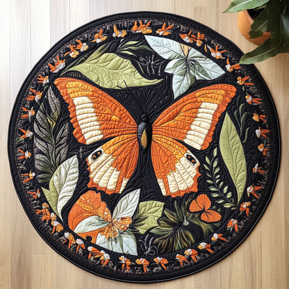 Tribal Butterfly CW0107046CL Quilted Round Mat
