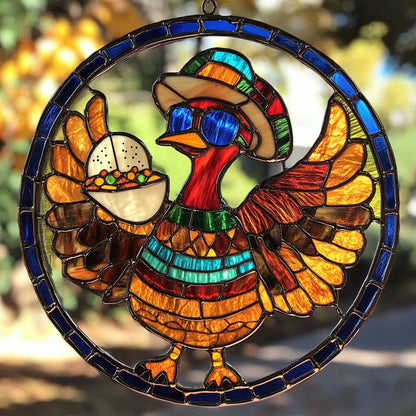 Turkey Delight WN1411021CL Stained Glass Suncatcher