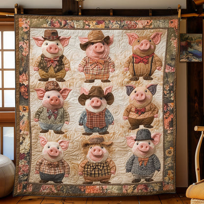 Rustic Piglet Charm WJ1403032CL Quilt