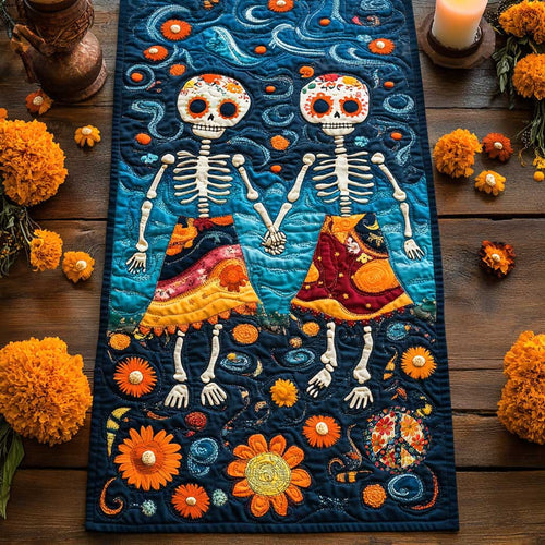 Day Of The Dead Sisters WN2910063CL Quilted Table Runner