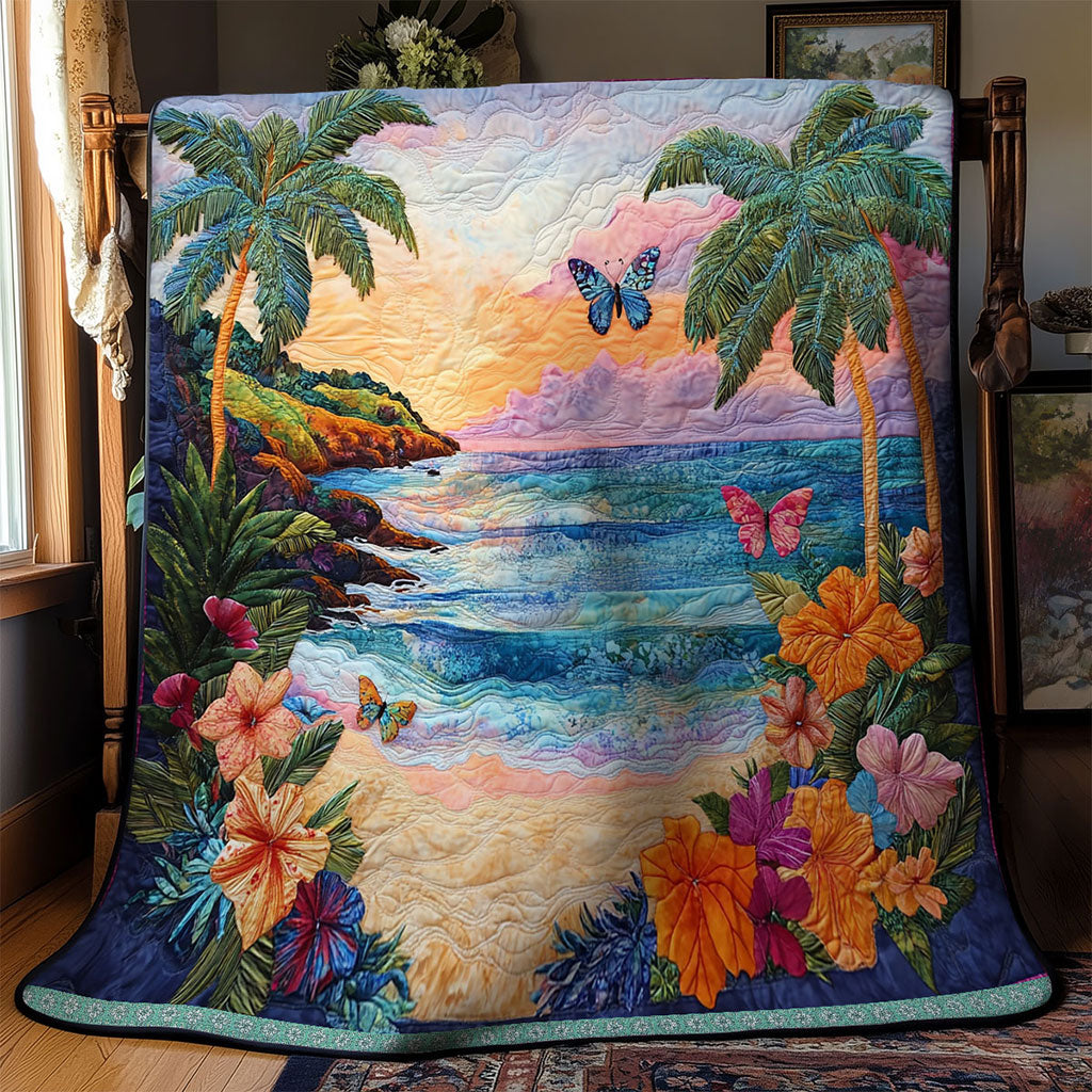 Beach Summer Flower WT0703118CL Quilt