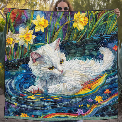 Cat Playing In The Water WJ2309001CL Quilt