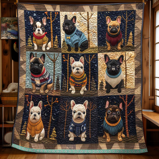 Night French Bulldog WP1009036CL Quilt