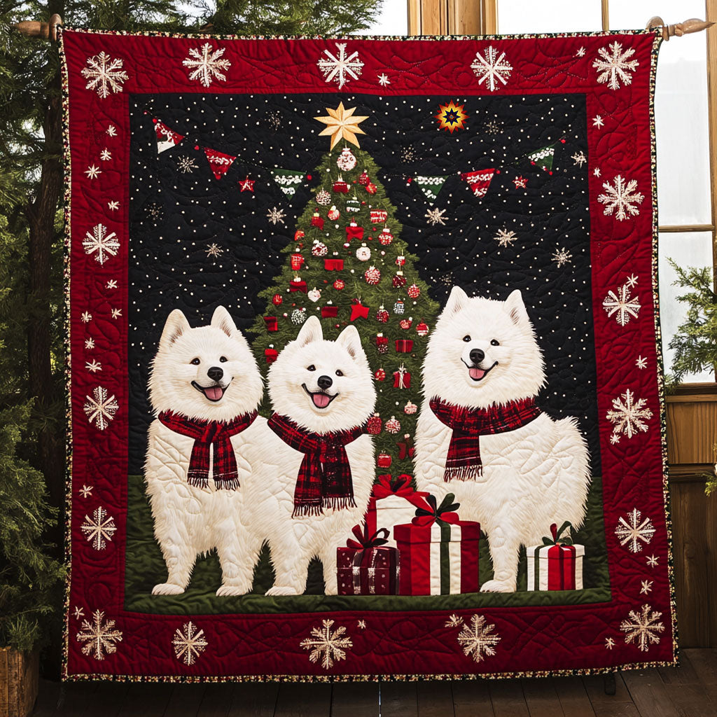 Christmas Samoyed WJ0511006CL Quilt