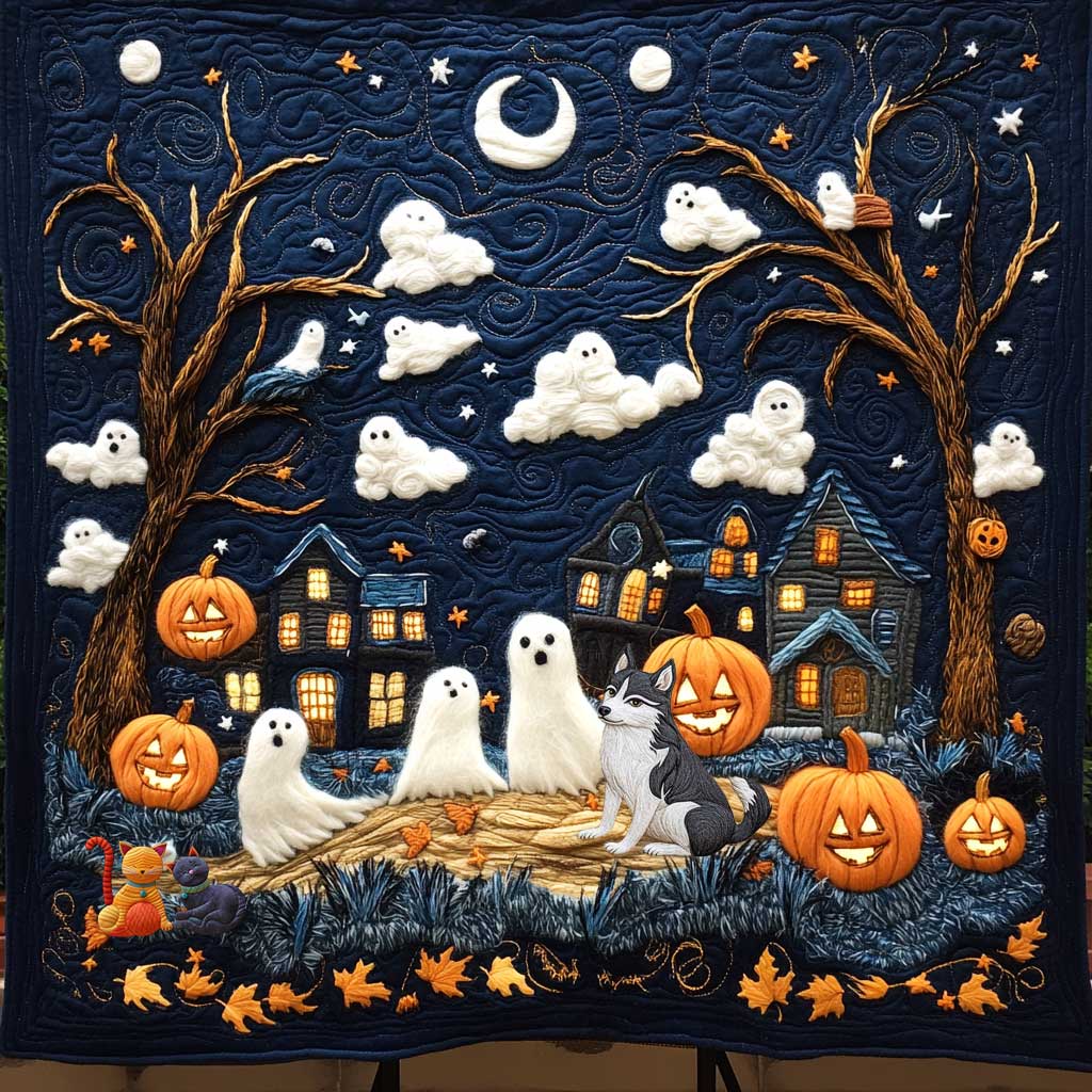 Dog's Whimsical Haunt WN0210058CL Quilt