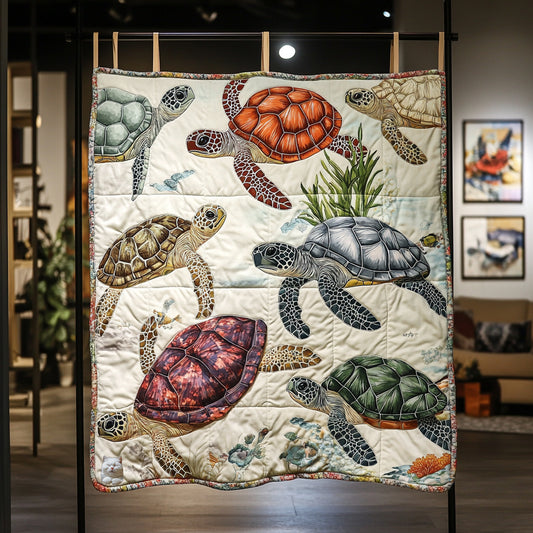 Turtle Ocean Waves WU0611009CL Quilt