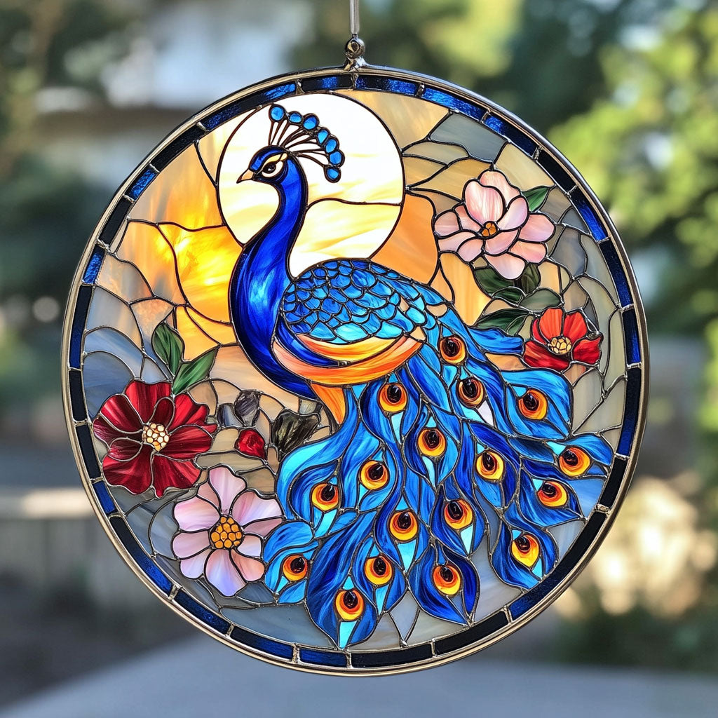 Peacock Flower WT0703001CL Suncatcher