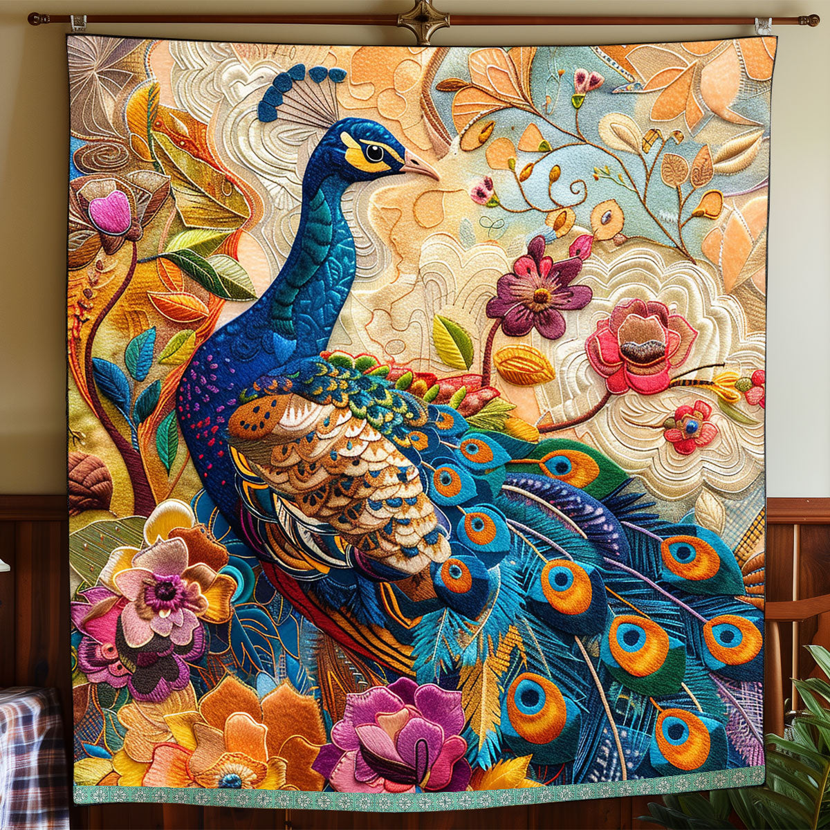 Fancy Peacock WP0609018CL Quilt