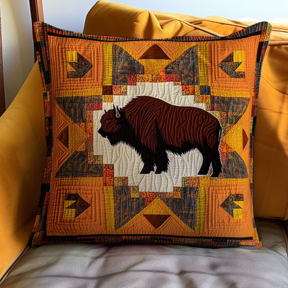 Native American Bison WJ3009034CL Quilt Pillow Case