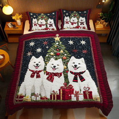 Christmas Samoyed WJ0611027CL Duvet Cover Set