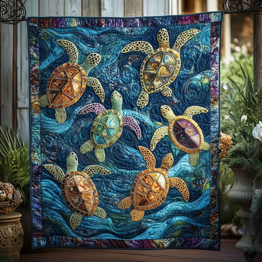 Turtle Ocean Is Calling WU2810010CL Quilt