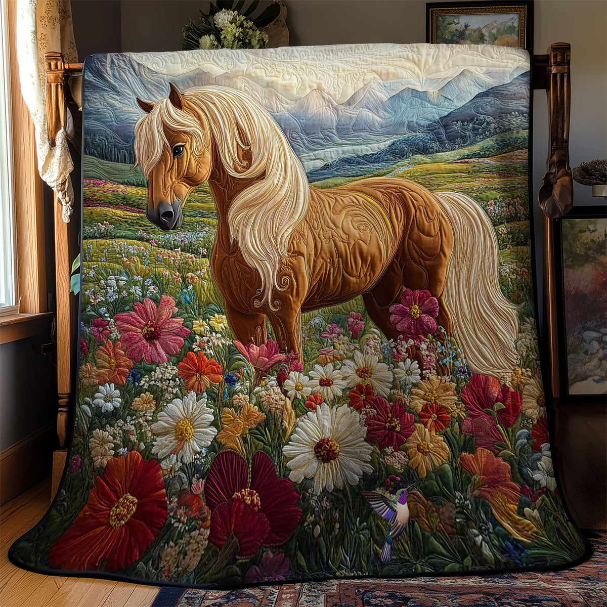 Horse In Highland WY0312044CL Quilt
