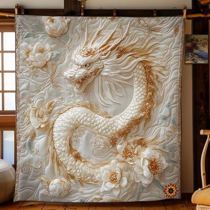 White Asian Dragon WY0612020CL Quilt