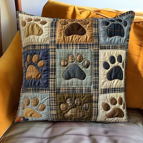 Patchwork Dog Paws WN0310115CL Quilt Pillow Case