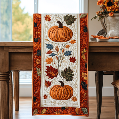 Pumpkin Garden XR2609014CL Quilted Table Runner