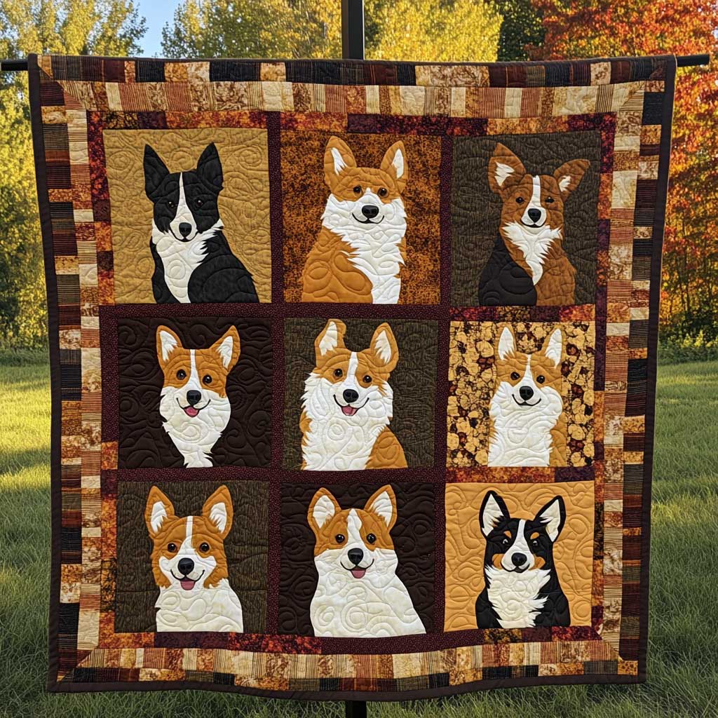 Corgi's Happy Day WN2709167CL Quilt