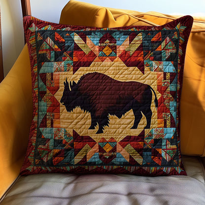 Native American Bison WJ0310038CL Quilt Pillow Case