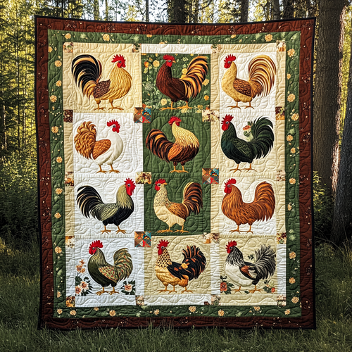 Rustic Rooster XR1312002CL Quilt