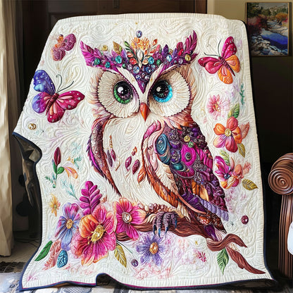 Flower Owl WY0912006CL Quilt
